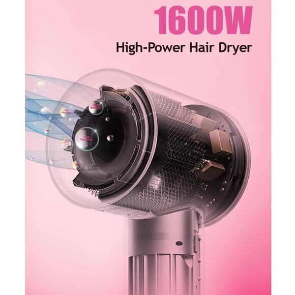 NWT Hair High Speed Brushless Motor 1600W Negative Ionic Low Noise Blow Dryer - Picture 2 of 7